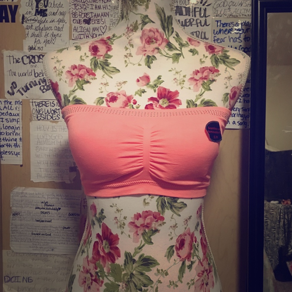 Pink Rhinestoned Bandeau